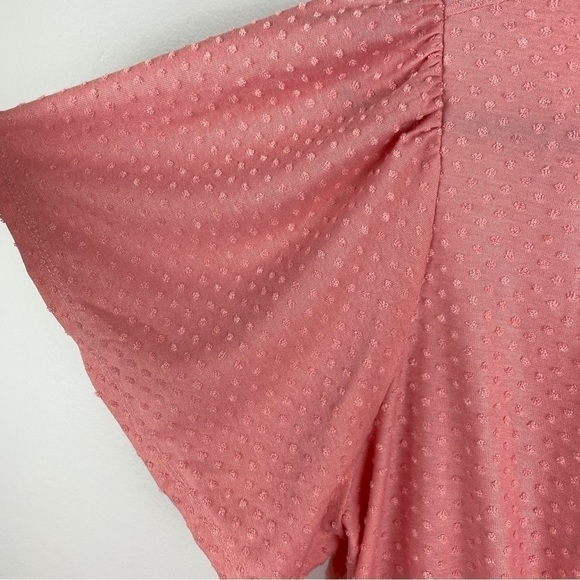 LANE Bryant Peony Swing Flutter-Sleeve Clip Dot Babydoll Top Size 14/16 - Picture 7 of 13